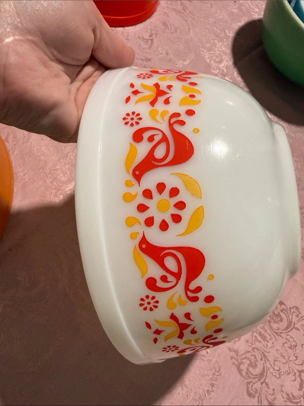 Vintage friendship birds 401-404 mixing bowl set